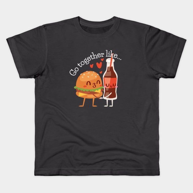 Go together like... Burger and Coke Kids T-Shirt by satansbrand